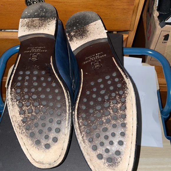 Kenneth Cole New York Zone In Navy Leather Loafers - Picture 6 of 6